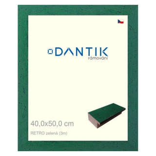 DANTIK rámeček 40x50 | RETRO zelená (Sklo Čiré)