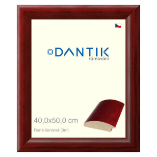 DANTIK rámeček 40x50 | René červená (Sklo Čiré)