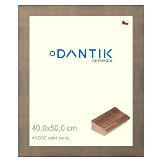 DANTIK rámeček 40x50 | ANDRÉ velká bronz (Sklo Čiré)