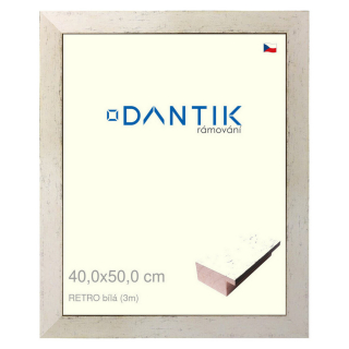 DANTIK rámeček 40x50 | RETRO bílá (Sklo Čiré)