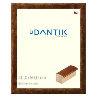 DANTIK rámeček 40x50 | BOX film červená (Sklo Čiré)