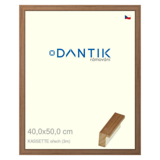 DANTIK rámeček 40x50 | KASSETTE ořech (Sklo Čiré)