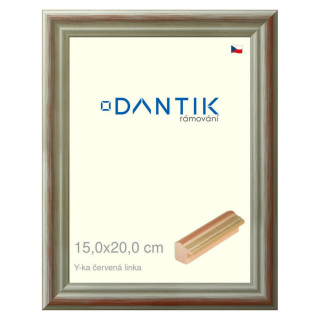 DANTIK rámeček 15x20 | Y-ka červená linka (Sklo Čiré)