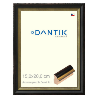 DANTIK rámeček 15x20 | ANIVERSA piccola černá AU (Sklo Čiré)
