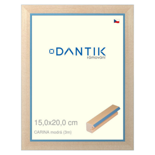 DANTIK rámeček 15x20 | CARINA modrá (Sklo Čiré)