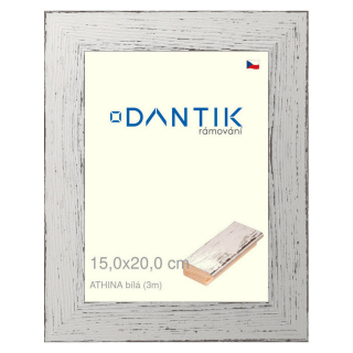 DANTIK rámeček 15x20 | ATHINA Bílá (Sklo Čiré)
