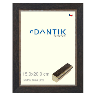 DANTIK rámeček 15x20 | TOMAS černá (Sklo Čiré)