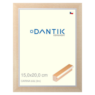 DANTIK rámeček 15x20 | CARINA Bílá (Sklo Čiré)