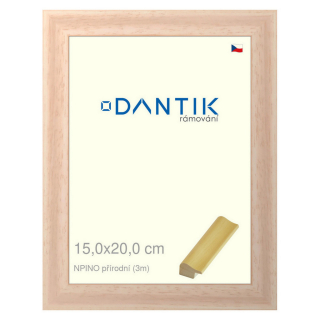 DANTIK rámeček 15x20 | NPINO přírodní (Sklo Čiré)