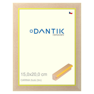 DANTIK rámeček 15x20 | CARINA žlutá (Sklo Čiré)