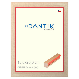 DANTIK rámeček 15x20 | CARINA červená (Sklo Čiré)