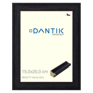 DANTIK rámeček 15x20 | BEAUTY černá (Sklo Čiré)