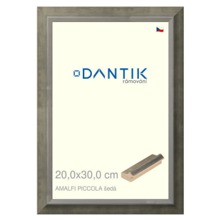DANTIK rámeček 20x30 | AMALFI piccola šedá (Sklo Čiré)