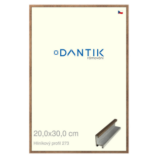 DANTIK rámeček 20x30 | ALU profil 7273 Dýha wenge (Sklo Čiré)