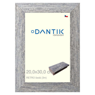 DANTIK rámeček 20x30 | RETRO šedá (Sklo Čiré)