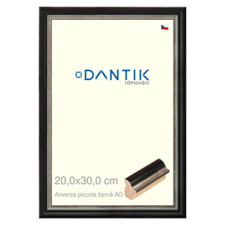 DANTIK rámeček 20x30 | ANIVERSA piccola černá AG (Sklo Čiré)