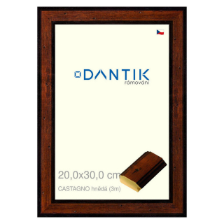 DANTIK rámeček 20x30 | CASTAGNO hnědá (Sklo Čiré)