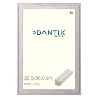 DANTIK rámeček 20x30 | BEAUTY Bílá (Sklo Čiré)