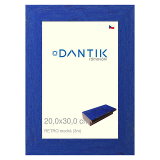 DANTIK rámeček 20x30 | RETRO modrá (Sklo Čiré)