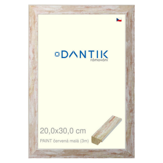 DANTIK rámeček 20x30 | PAINT červená malá (Sklo Čiré)