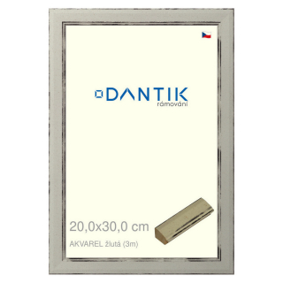 DANTIK rámeček 20x30 | AKVAREL žlutá (Sklo Čiré)