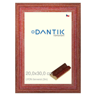 DANTIK rámeček 20x30 | LYON červená (Sklo Čiré)
