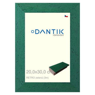 DANTIK rámeček 20x30 | RETRO zelená (Sklo Čiré)