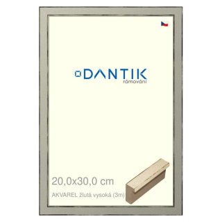 DANTIK rámeček 20x30 | AKVAREL žlutá vysoká (Sklo Čiré)