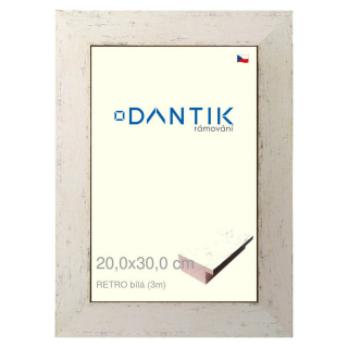DANTIK rámeček 20x30 | RETRO bílá (Sklo Čiré)
