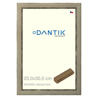 DANTIK rámeček 20x30 | AKVAREL béžová (Sklo Čiré)