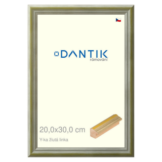 DANTIK rámeček 20x30 | Y-ka žlutá linka (Sklo Čiré)