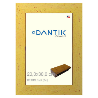 DANTIK rámeček 20x30 | RETRO žlutá (Sklo Čiré)