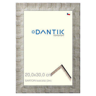 DANTIK rámeček 20x30 | SARTORI kost.bílá (Sklo Čiré)