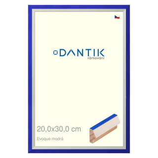 DANTIK rámeček 20x30 | EVOQUE modrá (Sklo Čiré)