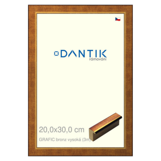DANTIK rámeček 20x30 | GRAFIC bronz vysoká (Sklo Čiré)