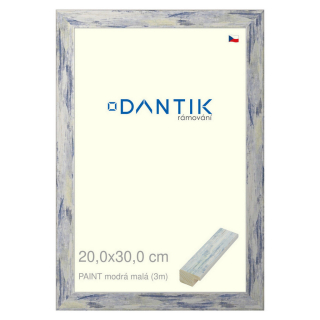 DANTIK rámeček 20x30 | PAINT modrá malá (Sklo Čiré)