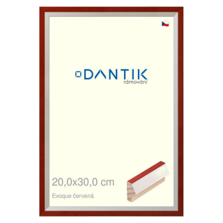 DANTIK rámeček 20x30 | EVOQUE červená (Sklo Čiré)