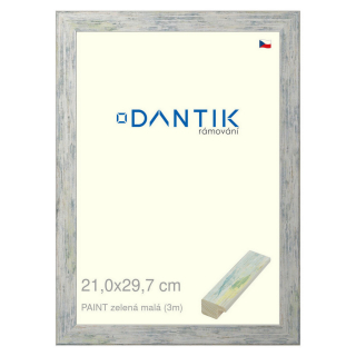 DANTIK rámeček 21x29,7 | PAINT zelená malá (Sklo Čiré)
