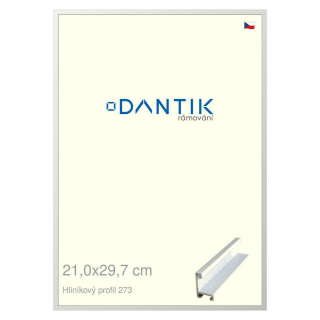DANTIK rámeček 21x29,7 | ALU profil 7273 Bílá matná (Sklo Čiré)