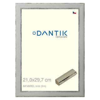 DANTIK rámeček 21x29,7 | AKVAREL Bílá (Sklo Čiré)