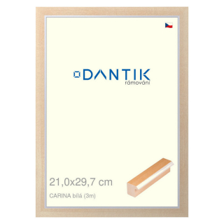 DANTIK rámeček 21x29,7 | CARINA Bílá (Sklo Čiré)