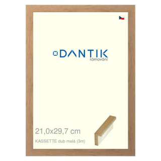 DANTIK rámeček 21x29,7 | KASSETTE dub malá (Sklo Čiré)