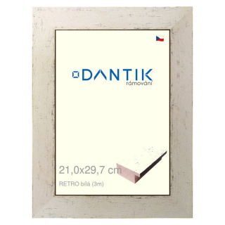 DANTIK rámeček 21x29,7 | RETRO bílá (Sklo Čiré)