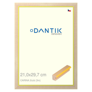 DANTIK rámeček 21x29,7 | CARINA žlutá (Sklo Čiré)