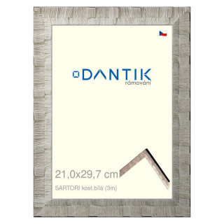 DANTIK rámeček 21x29,7 | SARTORI kost.bílá (Sklo Čiré)