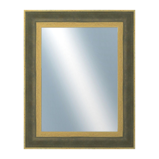 DANTIK Zrcadlo 40x50 ZVRATNÁ zelenozlatá plast