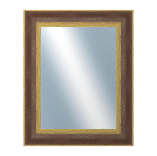 DANTIK Zrcadlo 40x50 ZVRATNÁ červenozlatá plast