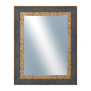 DANTIK Zrcadlo 40x50 ZVRATNÁ modrozlatá plast