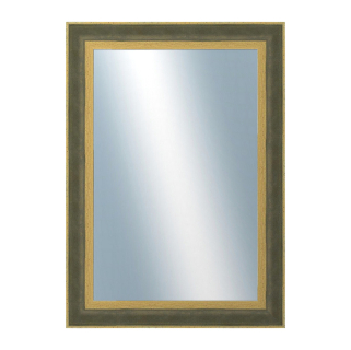 DANTIK Zrcadlo 50x70 ZVRATNÁ zelenozlatá plast