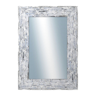 DANTIK Zrcadlo 50x70 Travertino stříbrné